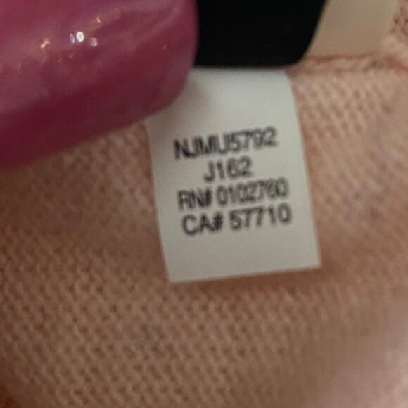 KATE SPADE SWEATER XXL PINK CASHMERE WOOL POLKA DOT SHORT SLEEVE - Picture 6 of 10